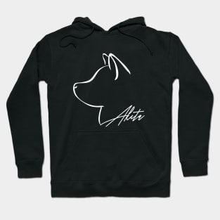 Proud Akita profile dog lover gift Hoodie